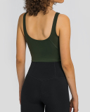 Women Sleeveless Solid Color Yoga Sports Bra Tops Vest 4-12