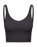 Women Sleeveless Solid Color Yoga Sports Bra Tops Vest 4-12