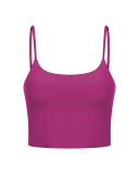 Women Solid Color Strap Sports Running Yoga Tops Vest S-XL