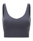 Women Sleeveless Solid Color Yoga Sports Bra Tops Vest 4-12