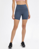 High Waist Inside Pocket Solid Color Women Running Shorts 4-12
