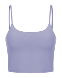 Women Solid Color Strap Sports Running Yoga Tops Vest S-XL