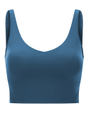 Women Sleeveless Solid Color Yoga Sports Bra Tops Vest 4-12