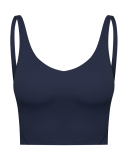 Women Sleeveless Solid Color Yoga Sports Bra Tops Vest 4-12