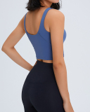 Women Sleeveless Solid Color Yoga Sports Bra Tops Vest 4-12