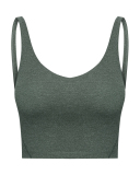 Women Sleeveless Solid Color Yoga Sports Bra Tops Vest 4-12