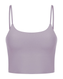 Women Solid Color Strap Sports Running Yoga Tops Vest S-XL