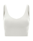 Women Sleeveless Solid Color Yoga Sports Bra Tops Vest 4-12