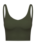 Women Sleeveless Solid Color Yoga Sports Bra Tops Vest 4-12