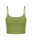 Women Solid Color Strap Sports Running Yoga Tops Vest S-XL