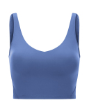 Women Sleeveless Solid Color Yoga Sports Bra Tops Vest 4-12