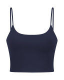 Women Solid Color Strap Sports Running Yoga Tops Vest S-XL