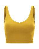 Women Sleeveless Solid Color Yoga Sports Bra Tops Vest 4-12