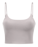 Women Solid Color Strap Sports Running Yoga Tops Vest S-XL
