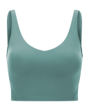 Women Sleeveless Solid Color Yoga Sports Bra Tops Vest 4-12