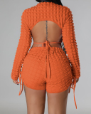 Solid Color Women Two Piece Sexy Two Piece Set