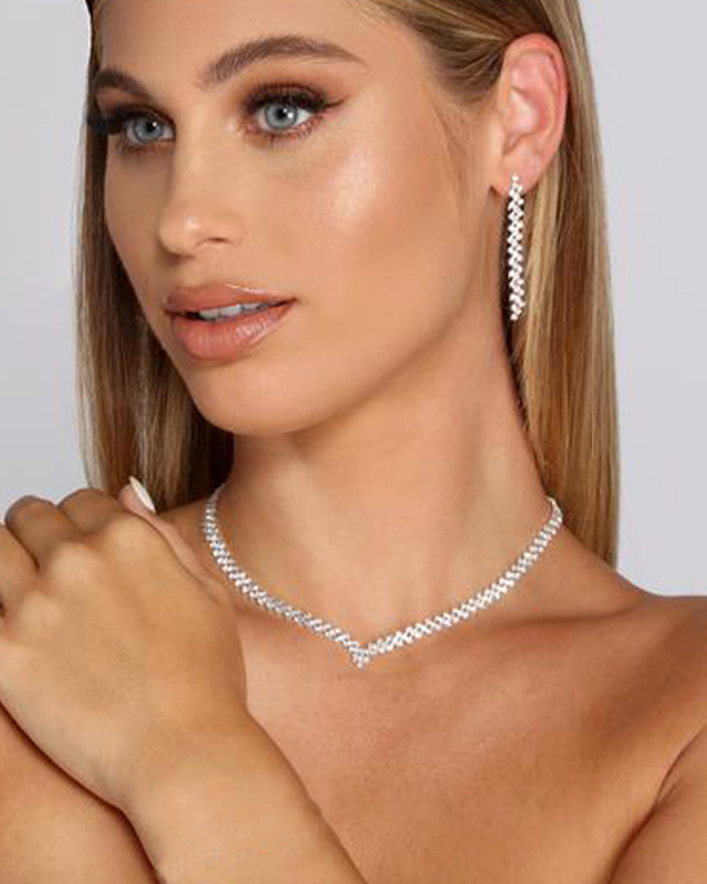 Diamond New  Fashion Necklace And Earring