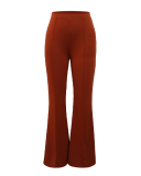 Fashion Women High Waist Solid Color Wide Leg Pants S-XL