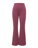 Fashion Women High Waist Solid Color Wide Leg Pants S-XL