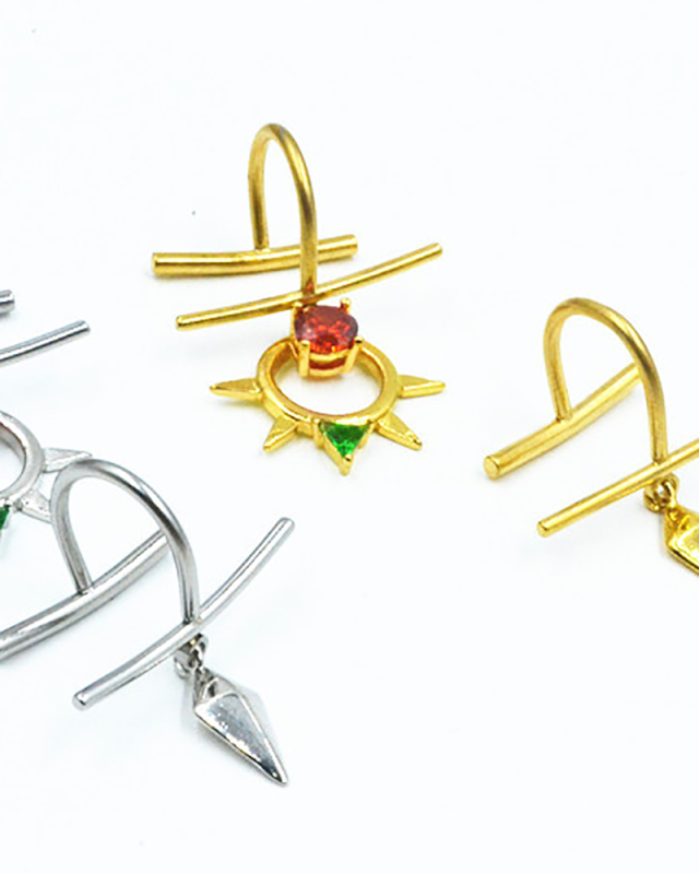 Stainless Steel Lib Labrets Faux Lipring Jewerly