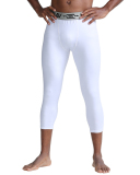 Men's Sports Running Training Basketballs Leggings Pants Black White S-2XL