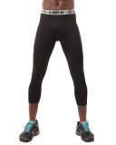 Men's Sports Running Training Basketballs Leggings Pants Black White S-2XL