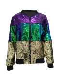 Women Colorblock Long Sleeve Fashion Jackets S-2XL