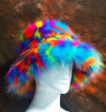 Fashion Colorful Rainbow Warm Winter Bucket Hat