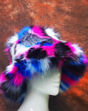 Fashion Colorful Rainbow Warm Winter Bucket Hat