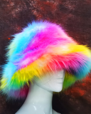 Fashion Colorful Rainbow Warm Winter Bucket Hat