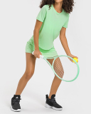 Women Sports Running Solid Color Quick Dry Breathable Tennis Top T-shirt 4-12