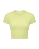 Women Short Sleeve O-Neck Slim Sports Yoga Tops 4-12