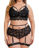 Women Sexy Lace Halter Strappy Teddies Plus Size Lingerie Red Green Black Wine Red S-5XL