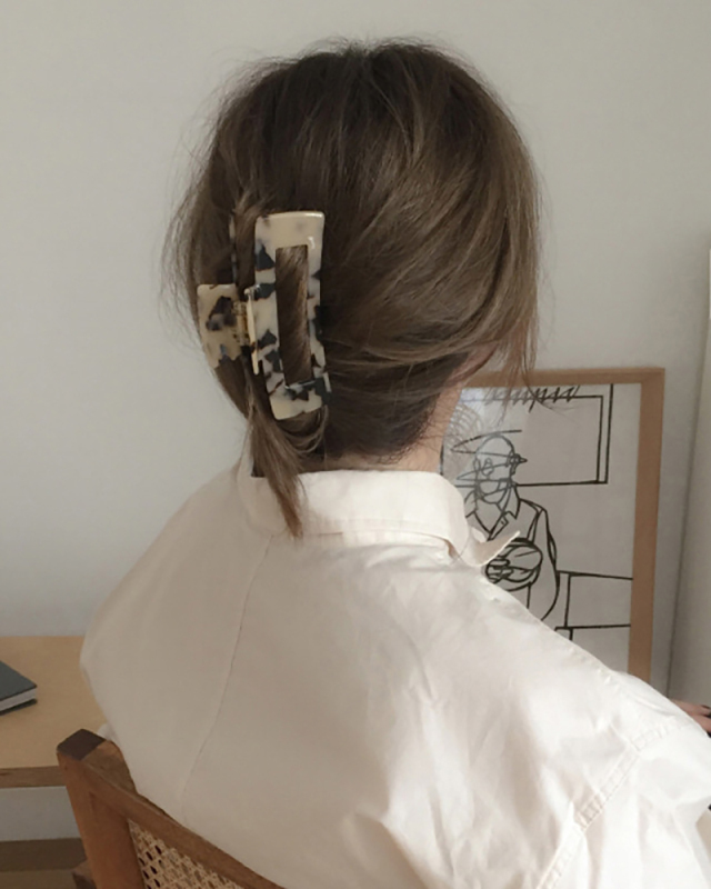 Leopard Printed Hair Clip Large Acetate Hair Claw Clips Barrettes Carb Hairpin