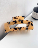 Leopard Printed Hair Clip Large Acetate Hair Claw Clips Barrettes Carb Hairpin