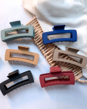 13cm Solid Color Large Rectangle Shape  Claw Hair Clip