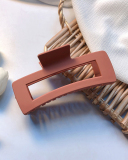13cm Solid Color Large Rectangle Shape  Claw Hair Clip