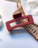 13cm Solid Color Large Rectangle Shape  Claw Hair Clip