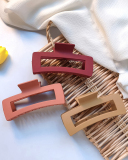 13cm Solid Color Large Rectangle Shape  Claw Hair Clip