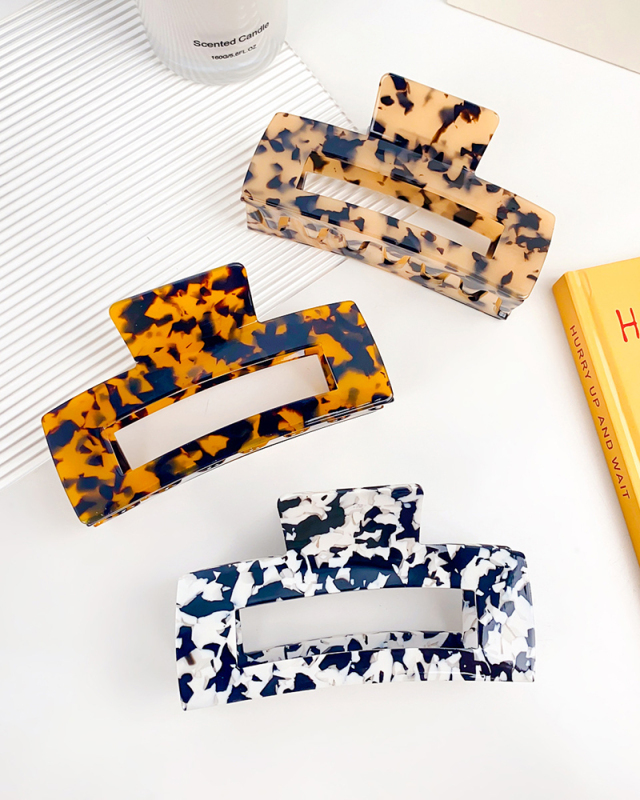 13cm Retro Pretty Large Rectangle Shape Claw Hair Clip