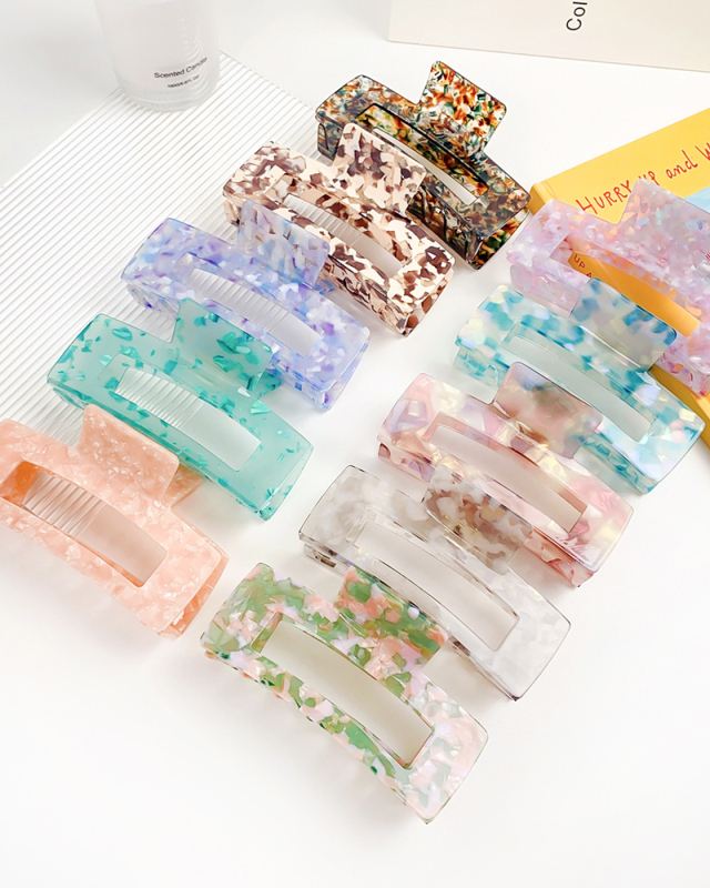 13cm Retro Pretty Large Rectangle Shape Claw Hair Clip