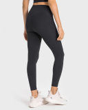 Women Lycra Solid Color High Waist Yoga Sports Running Yoga Bottoms 4-12
