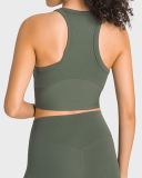 High O Neck Sleeveless Protect Slim Women Sports Vest 4-12