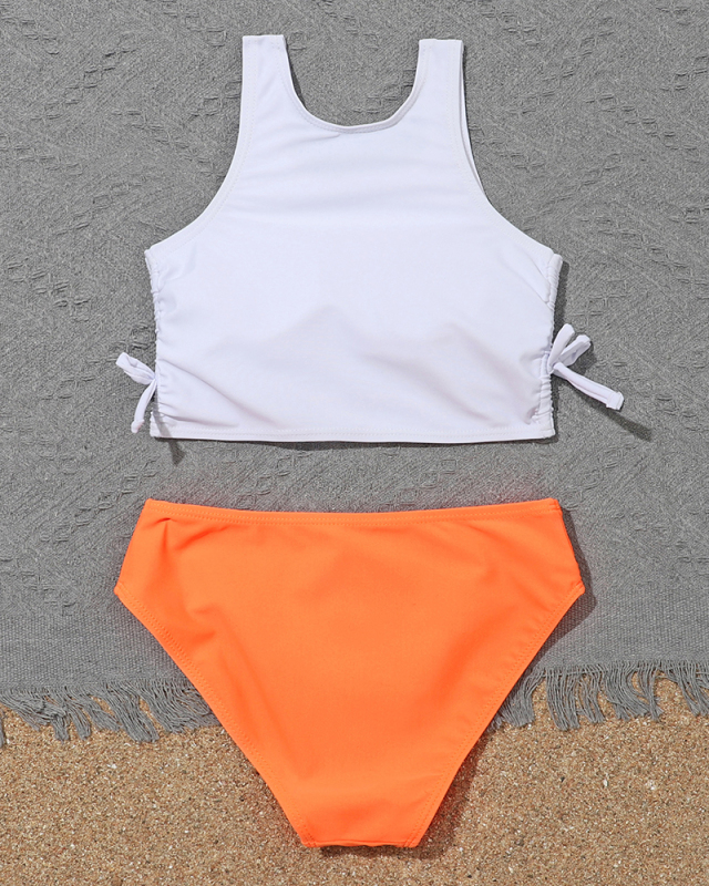 Kids Girl Lovely Summer Printed Two Piece Kid Swimwear