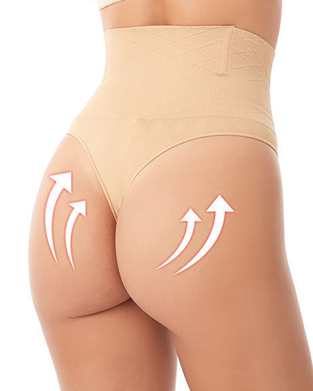 Women High Waisted Slimming Waist Panties Body Shaper Black Apricot S-2XL