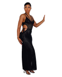 Open Back See Through Vacation Beach Long Dress