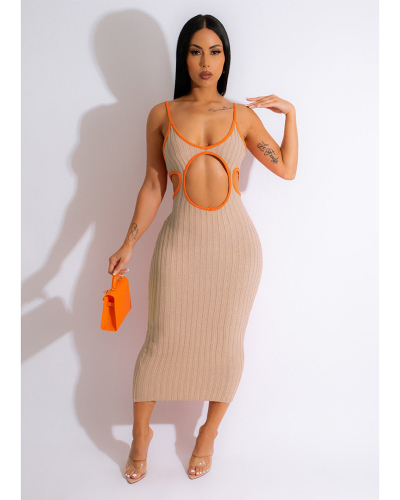 Sleeveless Summer Hollow Out Women Causal Dress S-XL