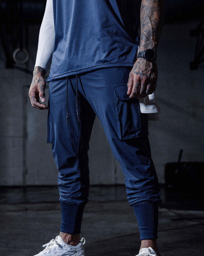 Men's Training Sports Casual Drawstring Running Pants S-2XL
