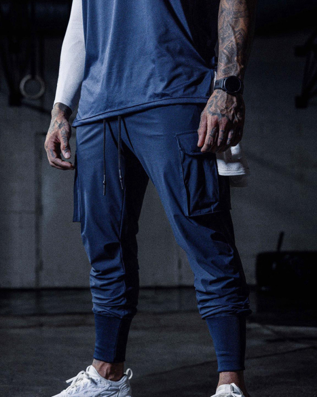 Men's Training Sports Casual Drawstring Running Pants S-2XL