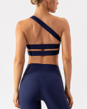 One Shoulder Breathable Quick Dry V Waist Legging Sets Yoga Two Pieces Sets (5 Colors) S-XL